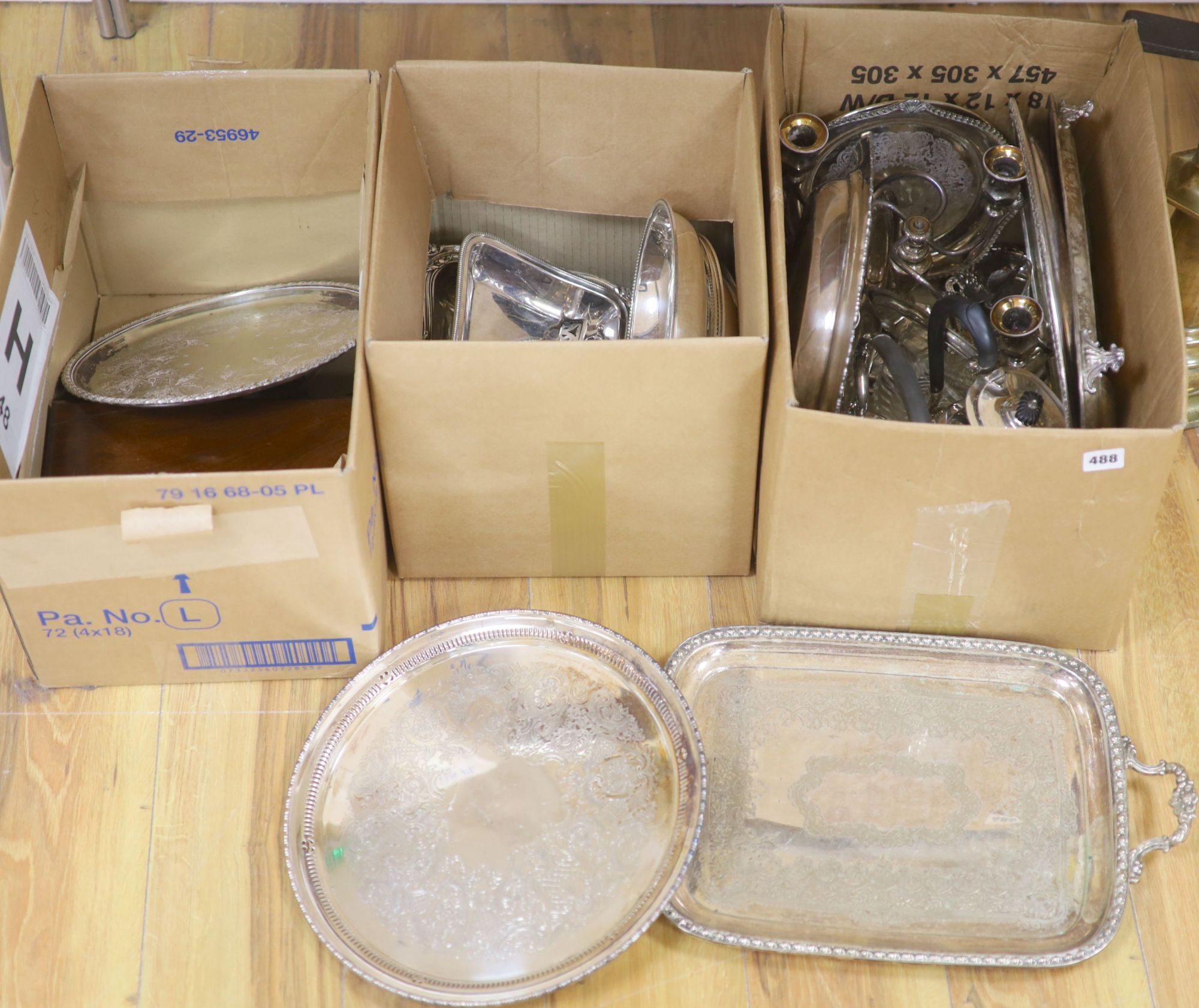 A large quantity of plated wares